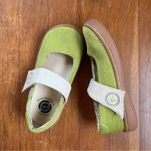 Livie & Luca Green Canvas Mary Jane Shoes